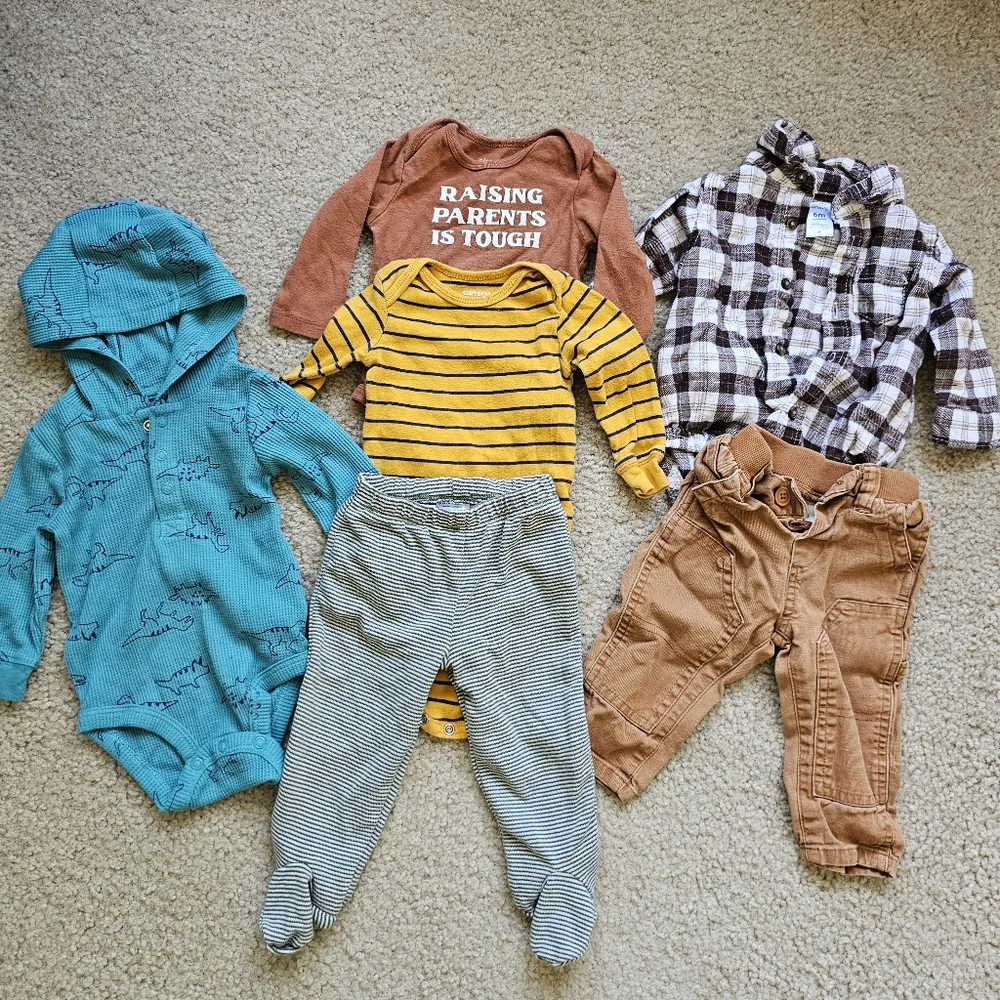 26pc baby boy clothing 3 6 month pants onesie romper sweatshirts sleepers